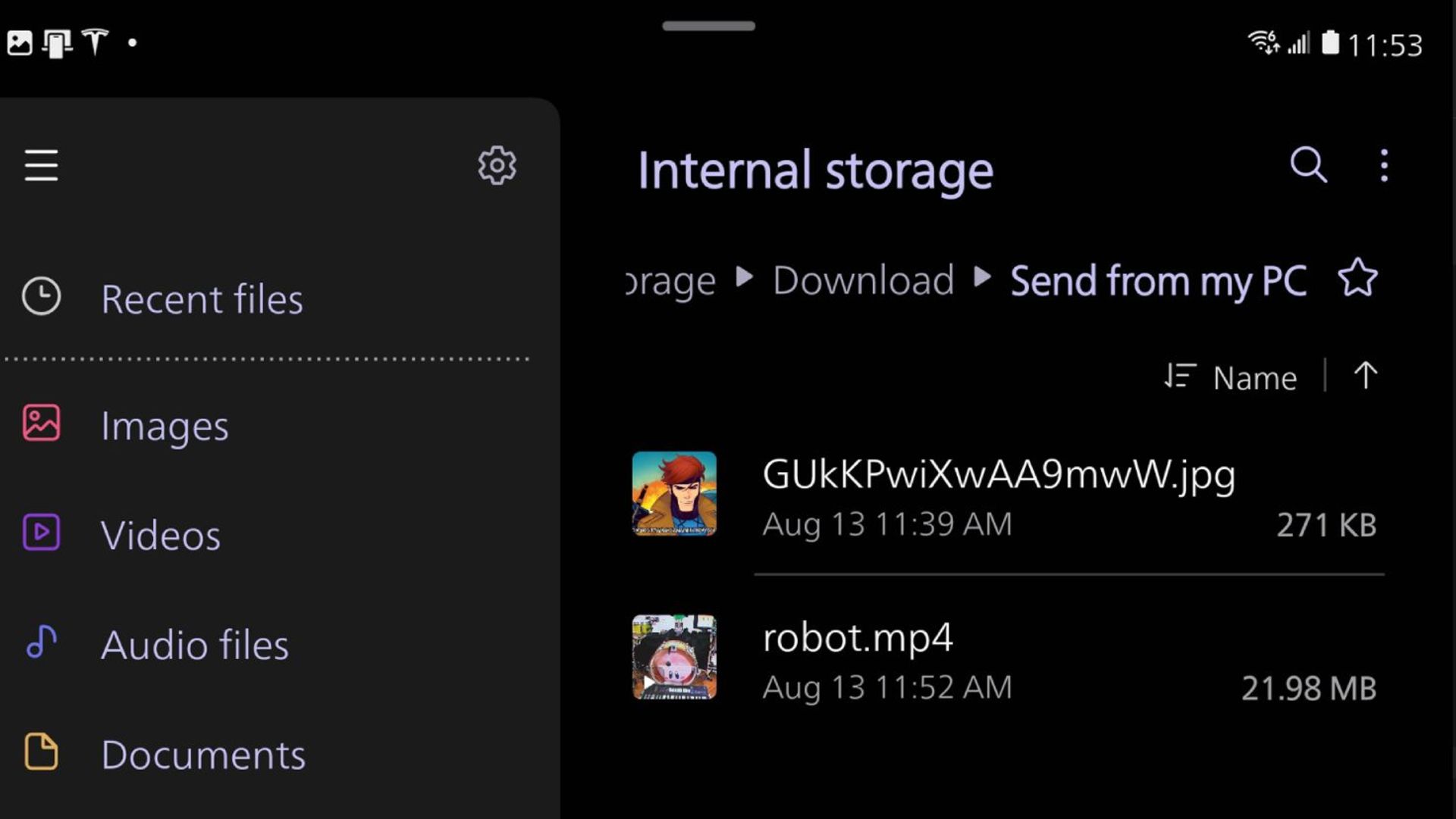 Access shared files from Windows on Android