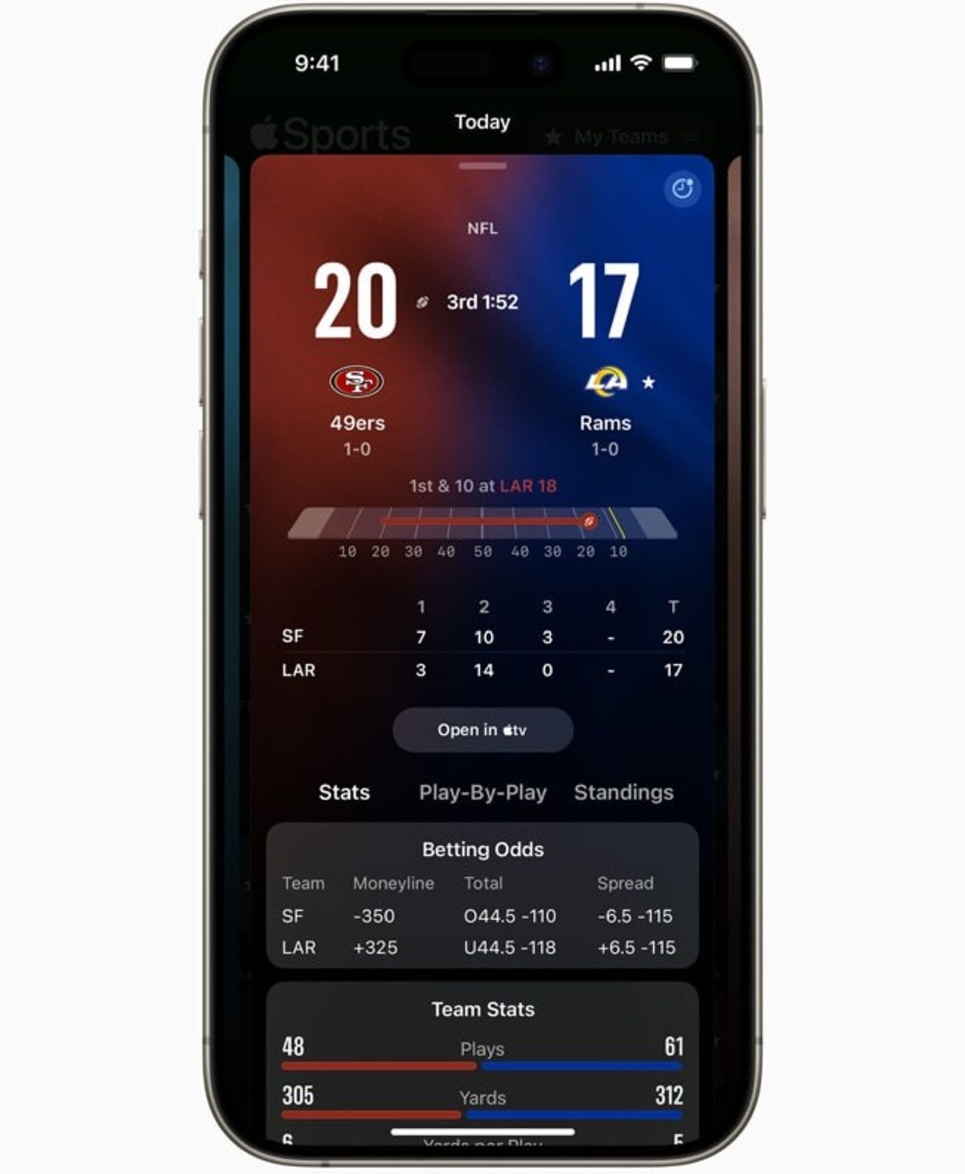 Show game scores on iPhone lock screen