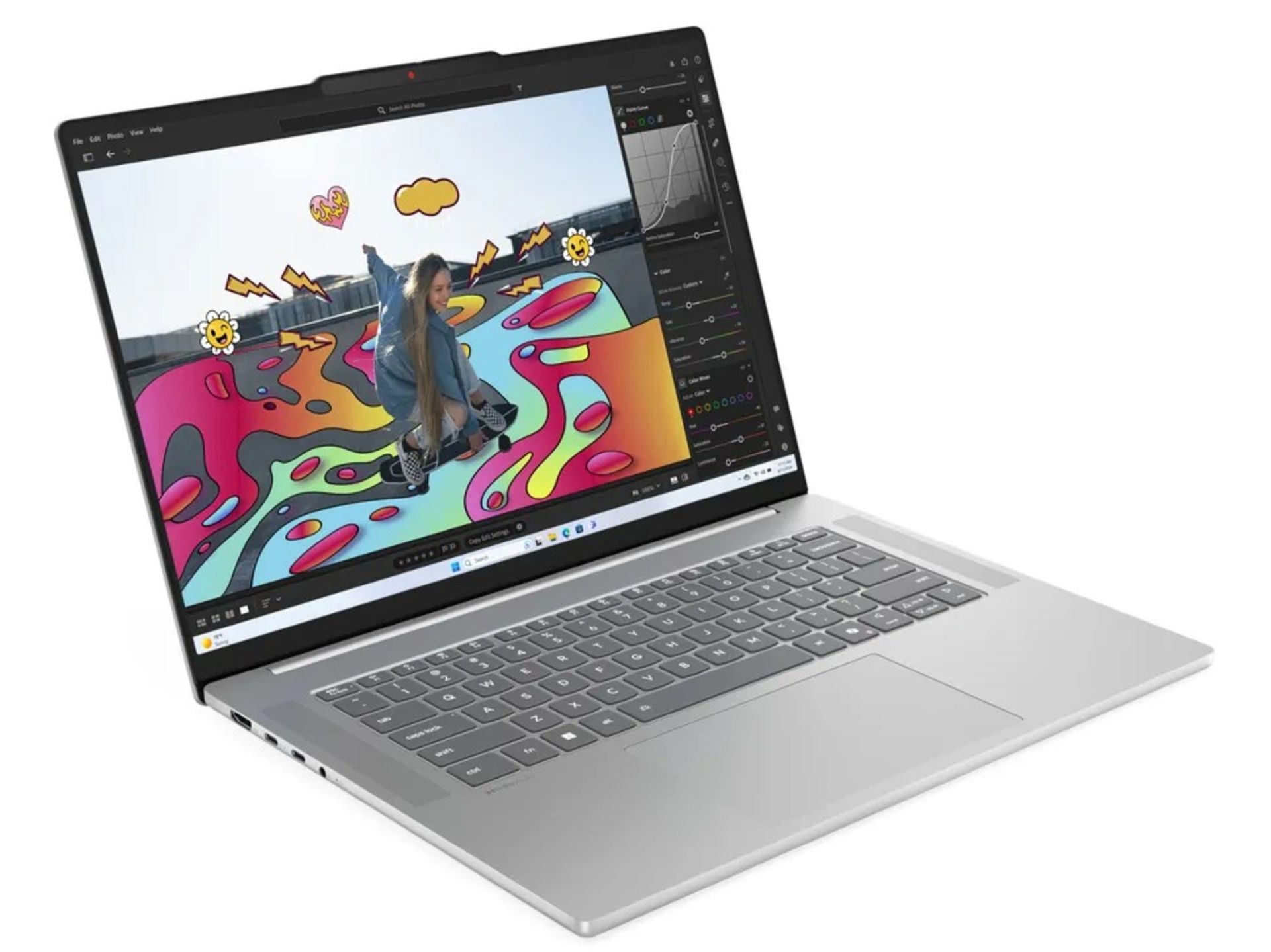 Front and side view of Lenovo IdeaPad Slim 5 15 laptop