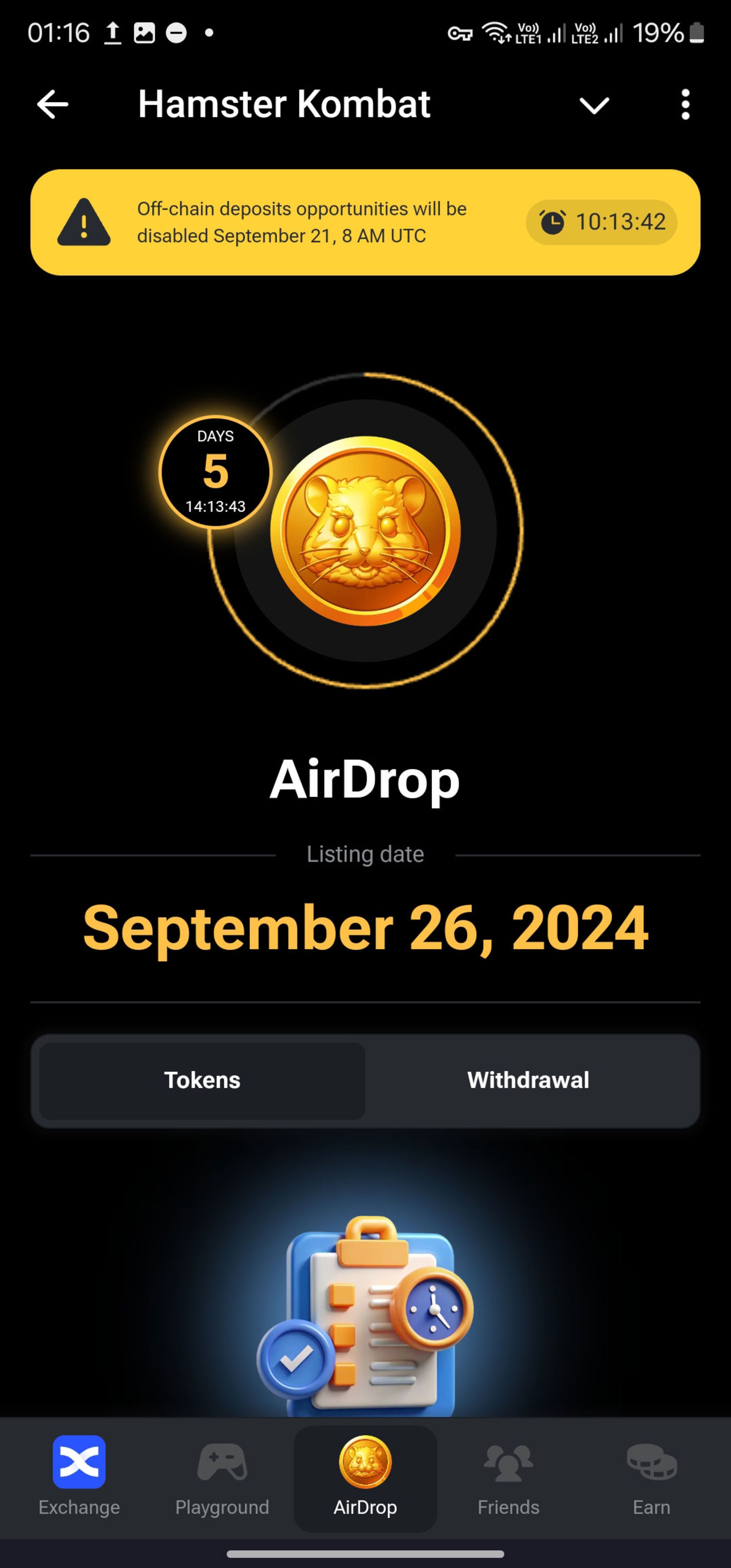 Hamster Combat airdrop date