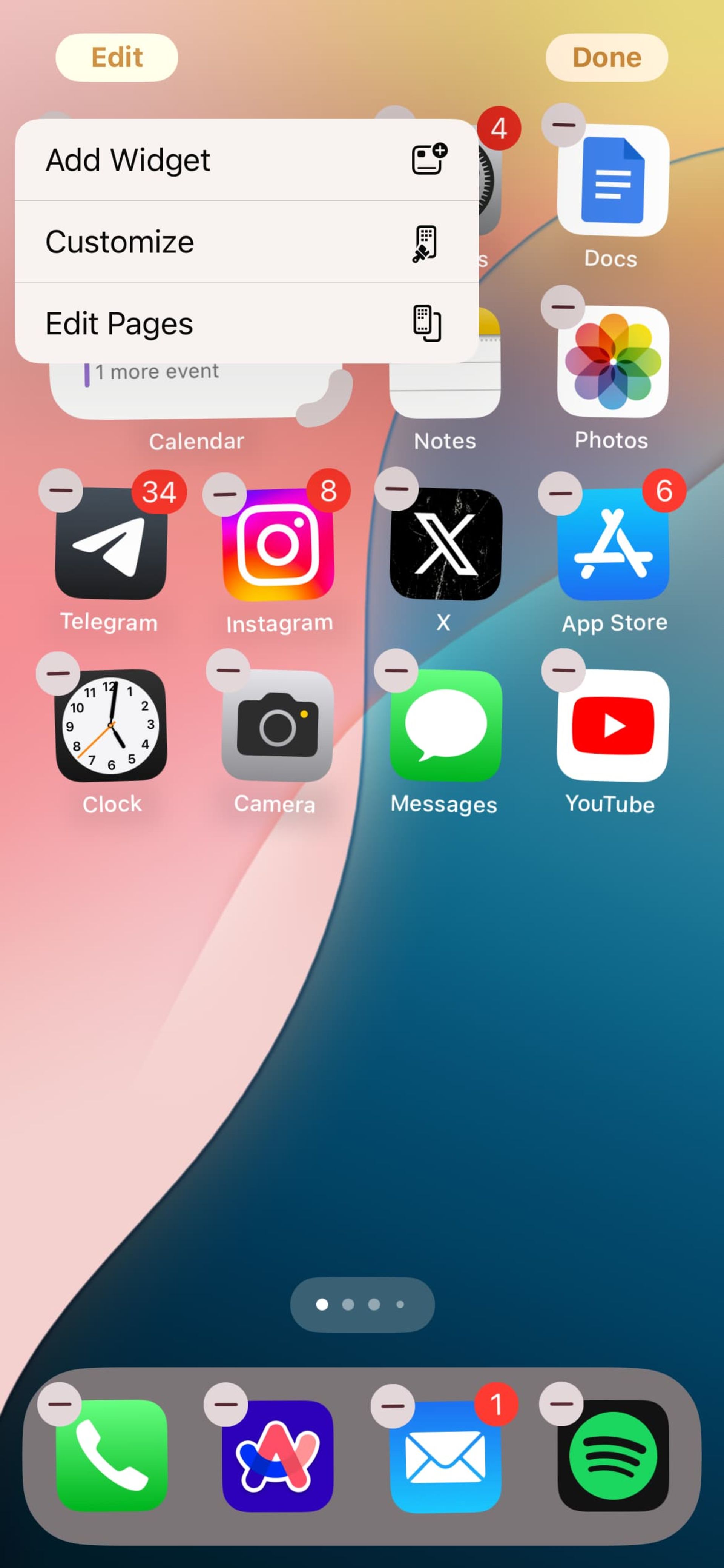 iOS 18 customization options