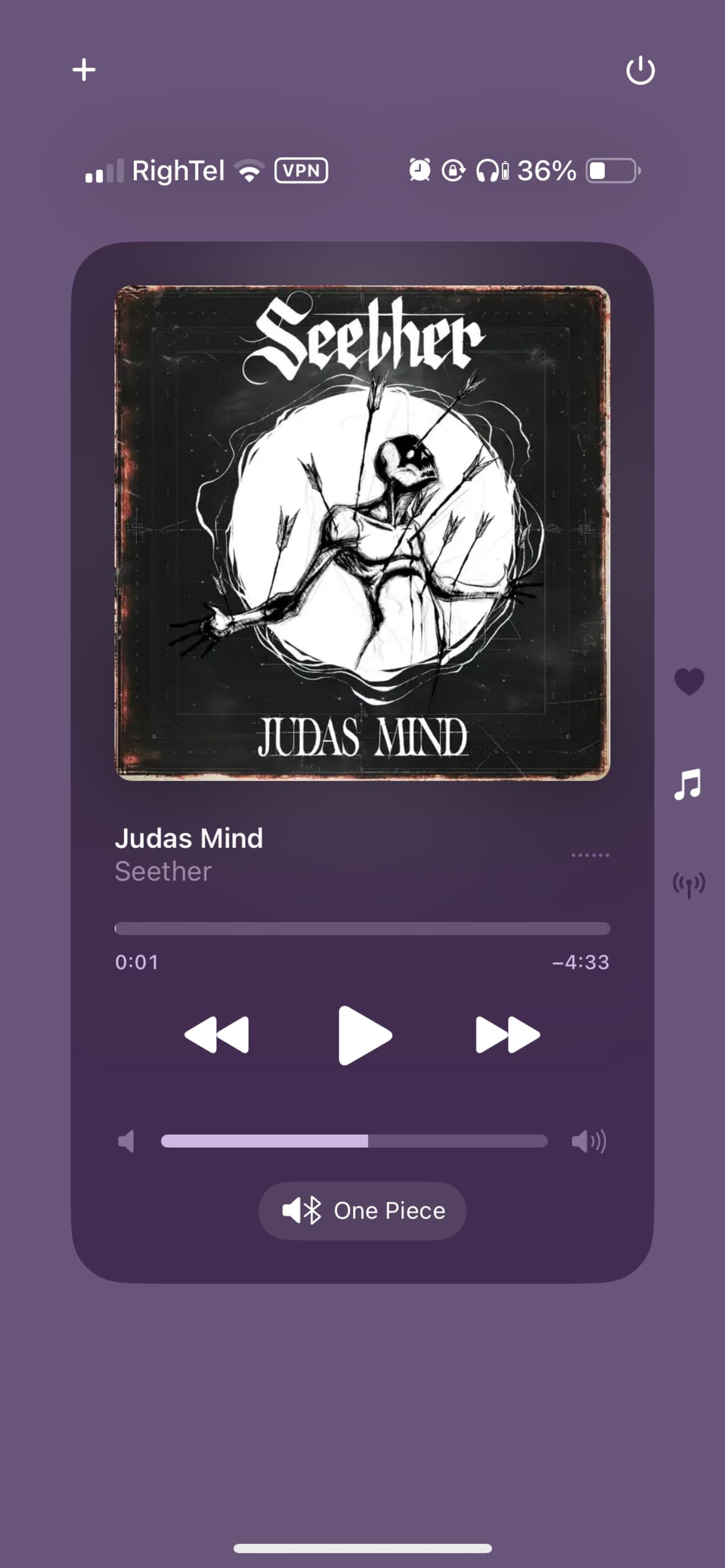 Music card in Control Center iOS 18