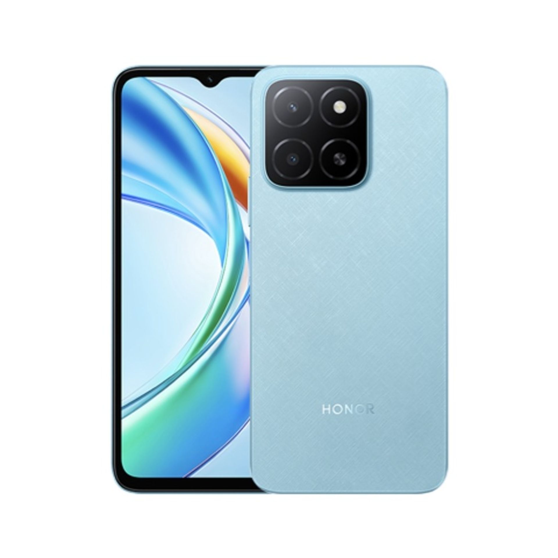 The back and front panel of Honor X5b is blue