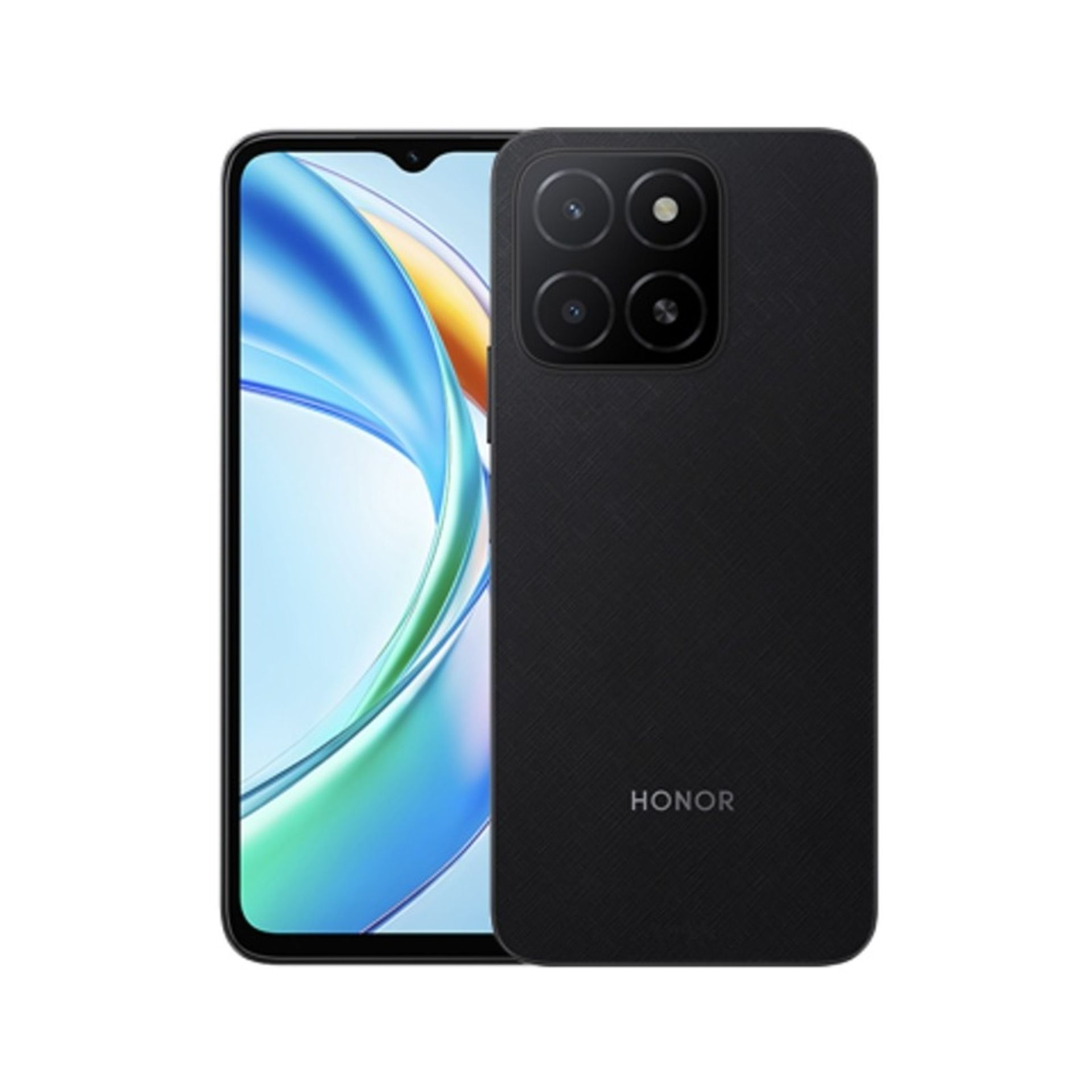 The back and front panel of the Honor X5b phone is black