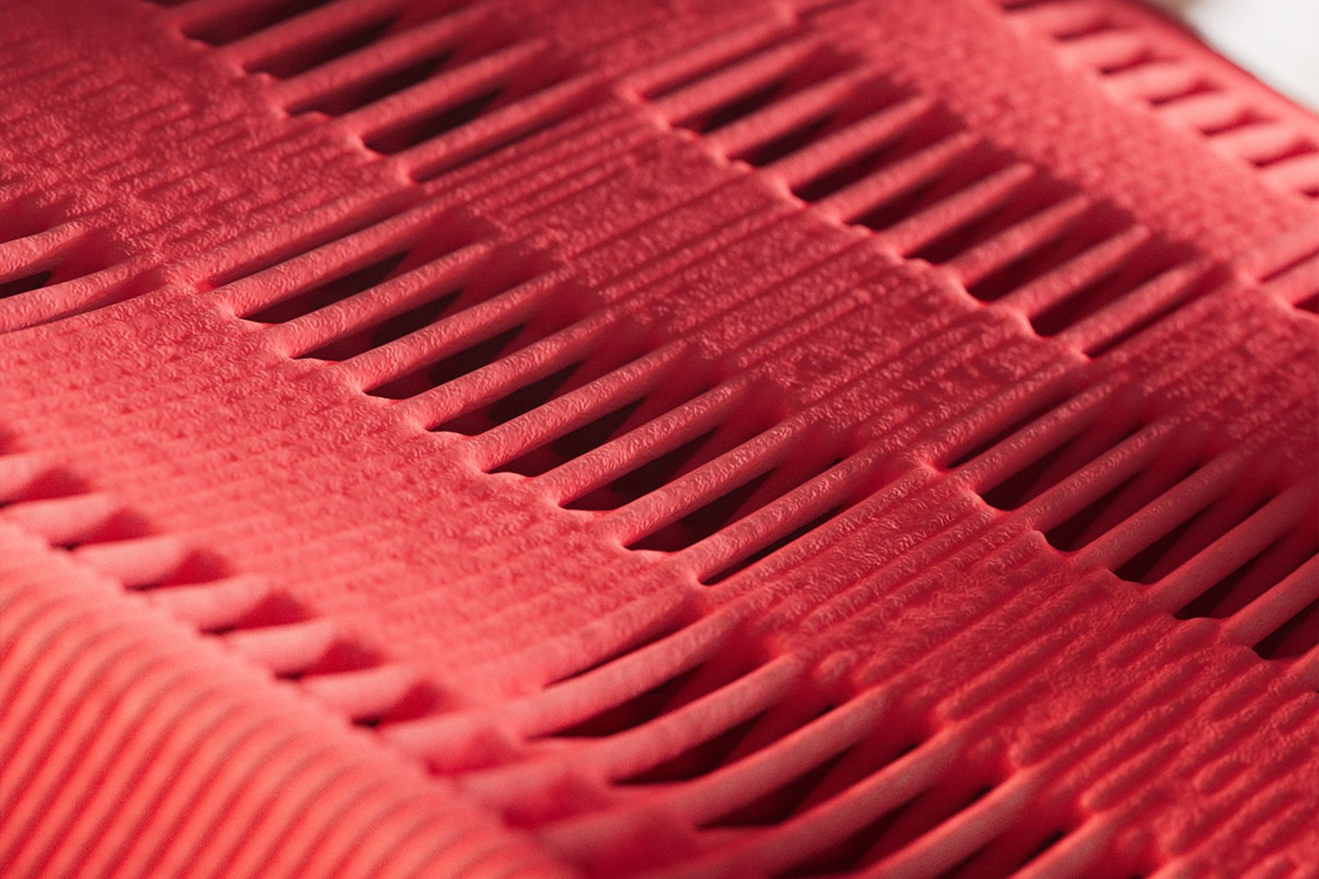 The texture of a red material